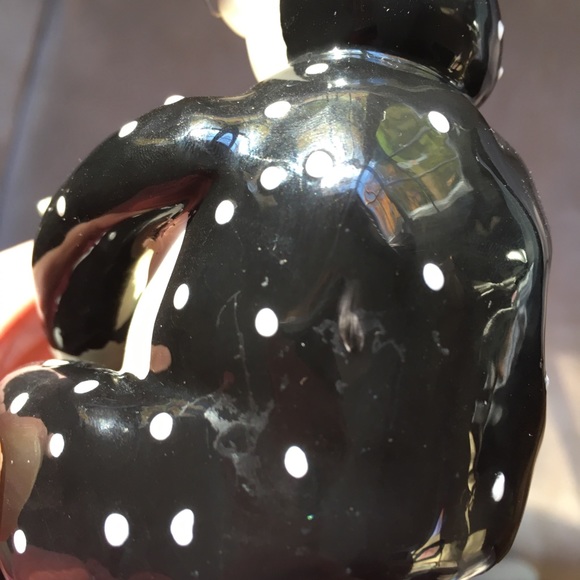 2001 Amy Lacombe Ceramic Black Polka Dot Tuxedo Cat Collectible Figurine - Picture 16 of 16